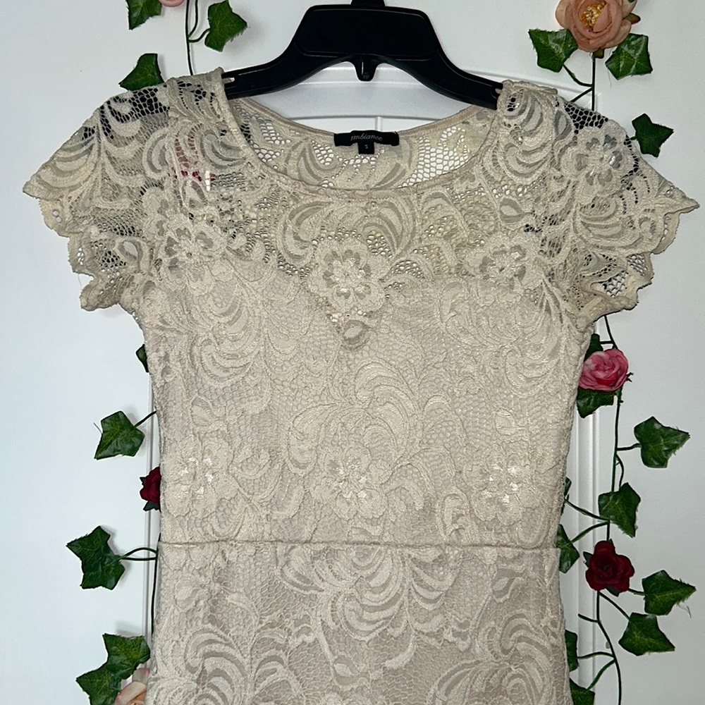 Beige bodycon dress